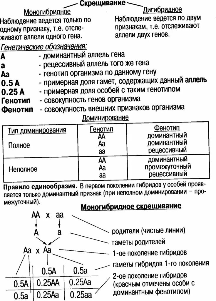 Моногибридное скрещивание егэ. Таблица законы наследования признаков г Менделя. Биология законы Менделя с таблицами. Законы Менделя ЕГЭ шпоры. Первый закон Менделя кратко схема.