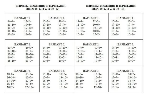 Карточки сложение и вычитание в пределах 20. Сложение и вычитание чисел в пределах 20 1 класс карточки. Примеры на вычитание в пределах 20. Сложение в пределах 20 карточки.