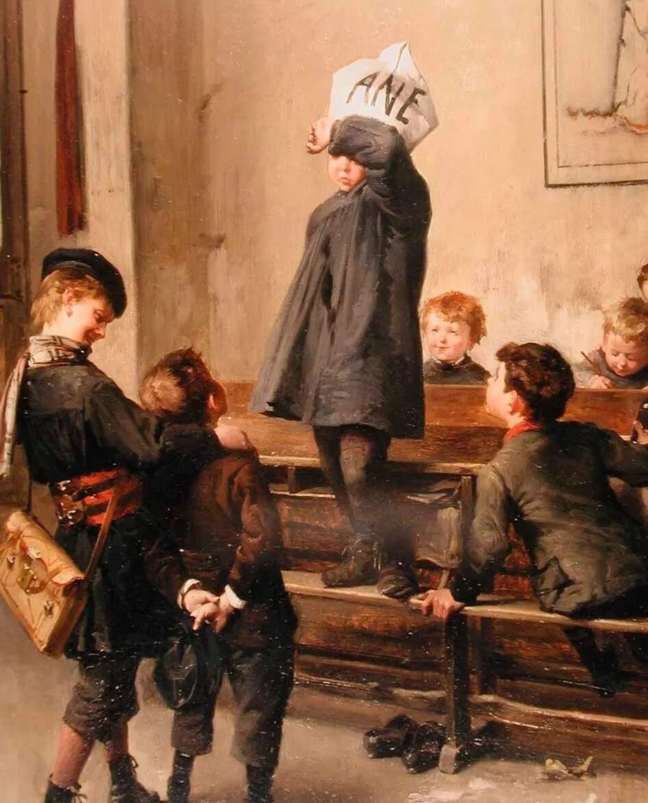 Наказание стыдом. Художник Henry Jules Jean Geoffroy 1853 - 1924.