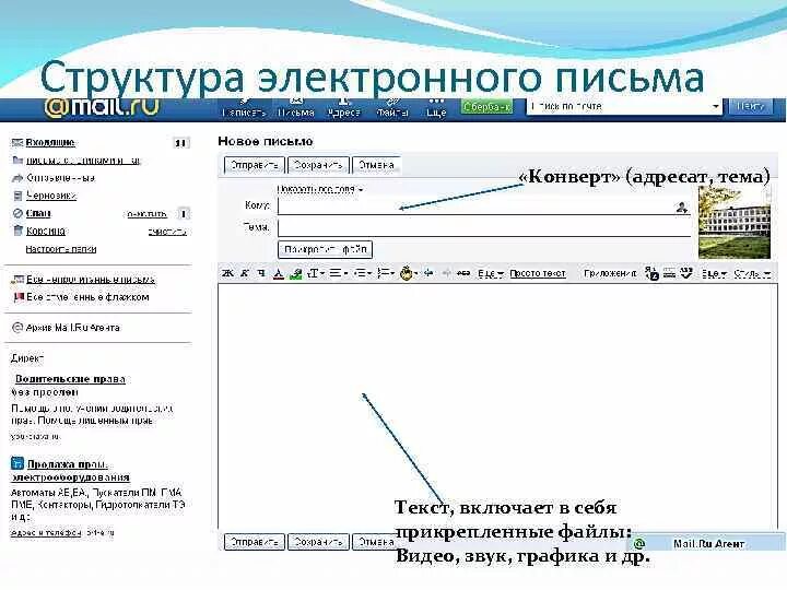 Электронная почта получателя