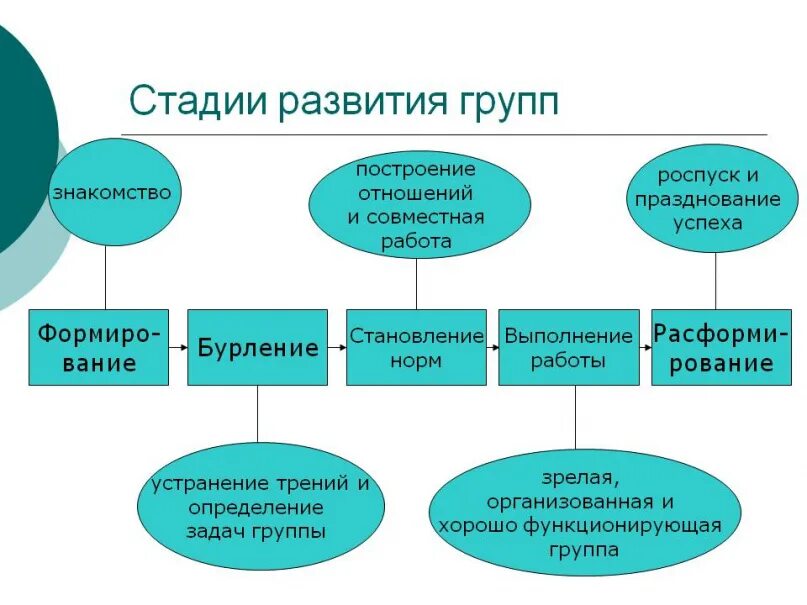 Стадии развития группы. Этапы формирования группы. Стадии развития группы в психологии. Фазы развития группы.