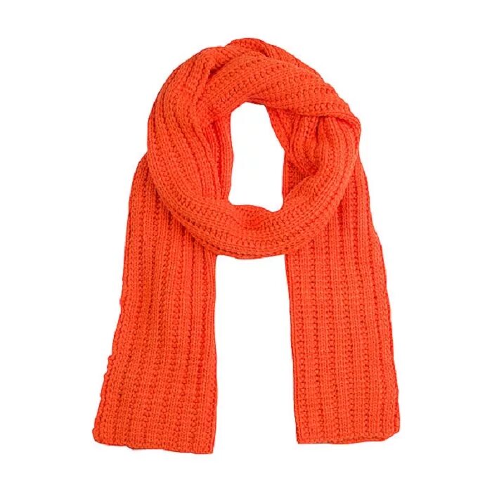 Шарф. Вязаные шарфы. Трикотажный шарф. Оранжевый вязаный шарф. Шарфы заказать