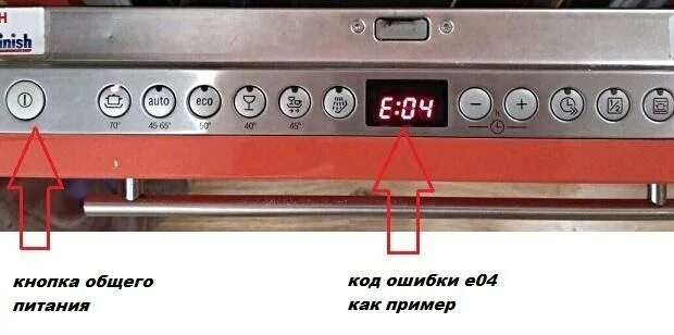 Как снять ошибку на посудомоечной машине