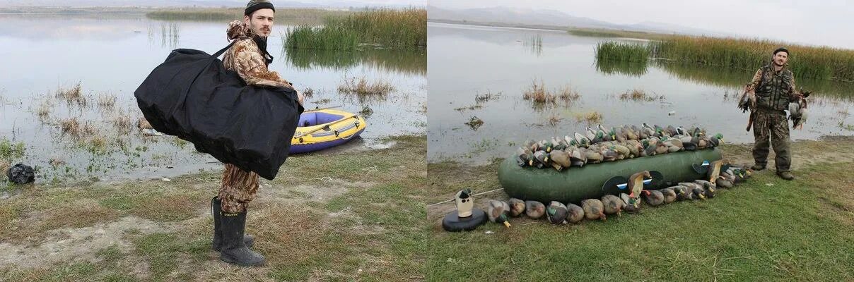 Плотик для подсадной утки. Сумка для переноски несминаемых чучел утки, duck mania. сумка для переноски чучел уток. переноска для подсадных уток.