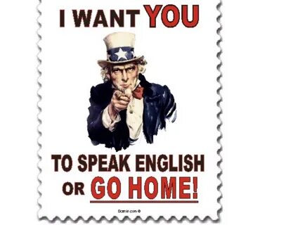 We want english
