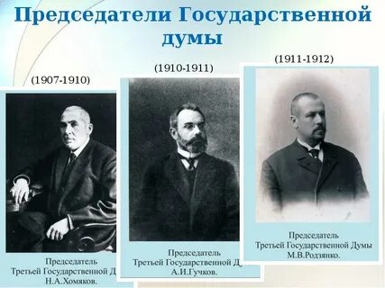 Председатели 3 государственной думы