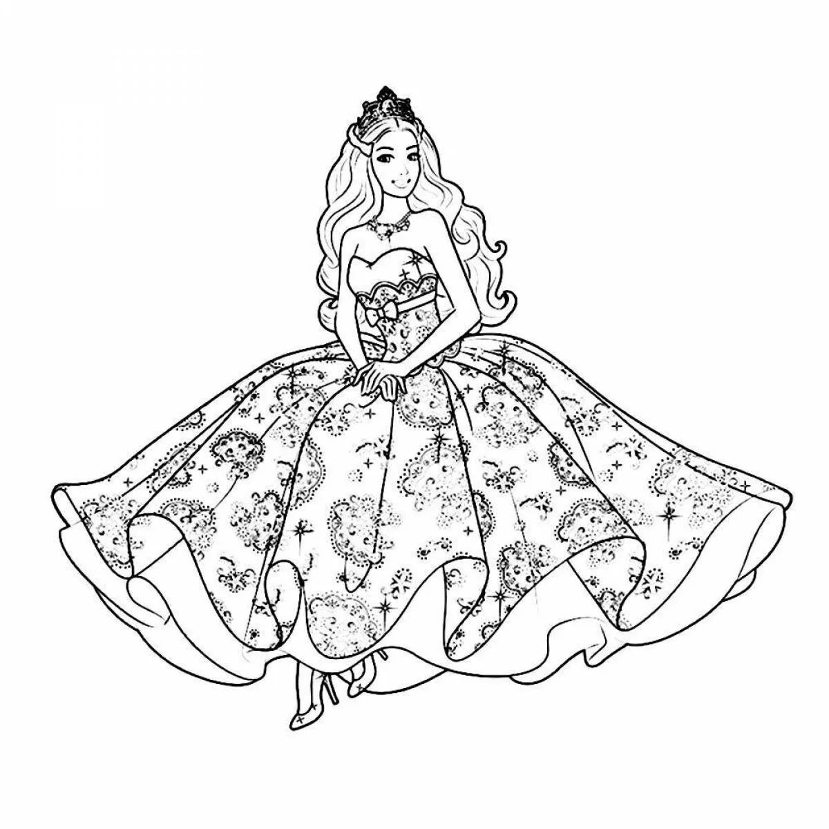 Раскраска платье принцессы. Раскраска платье. Раскраска для девочек Барби принцессы. Раскраска принцесса в пышном платье. Раскраска девочка в пышном платье.