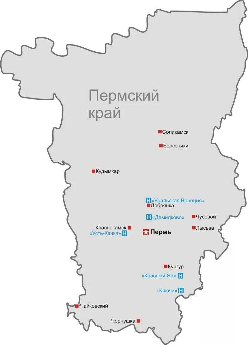 Карта санаториев пермского края
