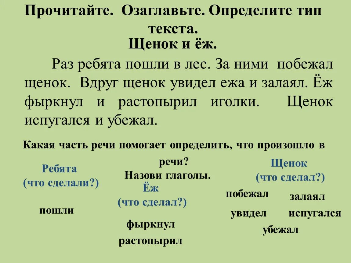 1 4 2 типа текст. Прочитайте тексты определите Тип. Определить Тип текста. Прочитайте озаглавьте текст. Определить Тип прочитанного текста.