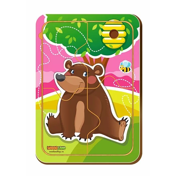 Пазл медведь. Медвежонок на поляне. Пазл медведь на лугу 80 деталей. Пазлы в рамке три медведя. Пазл медведь для детей.