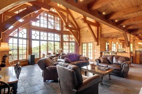 Interior Timber Frame Real American Dream Homes.