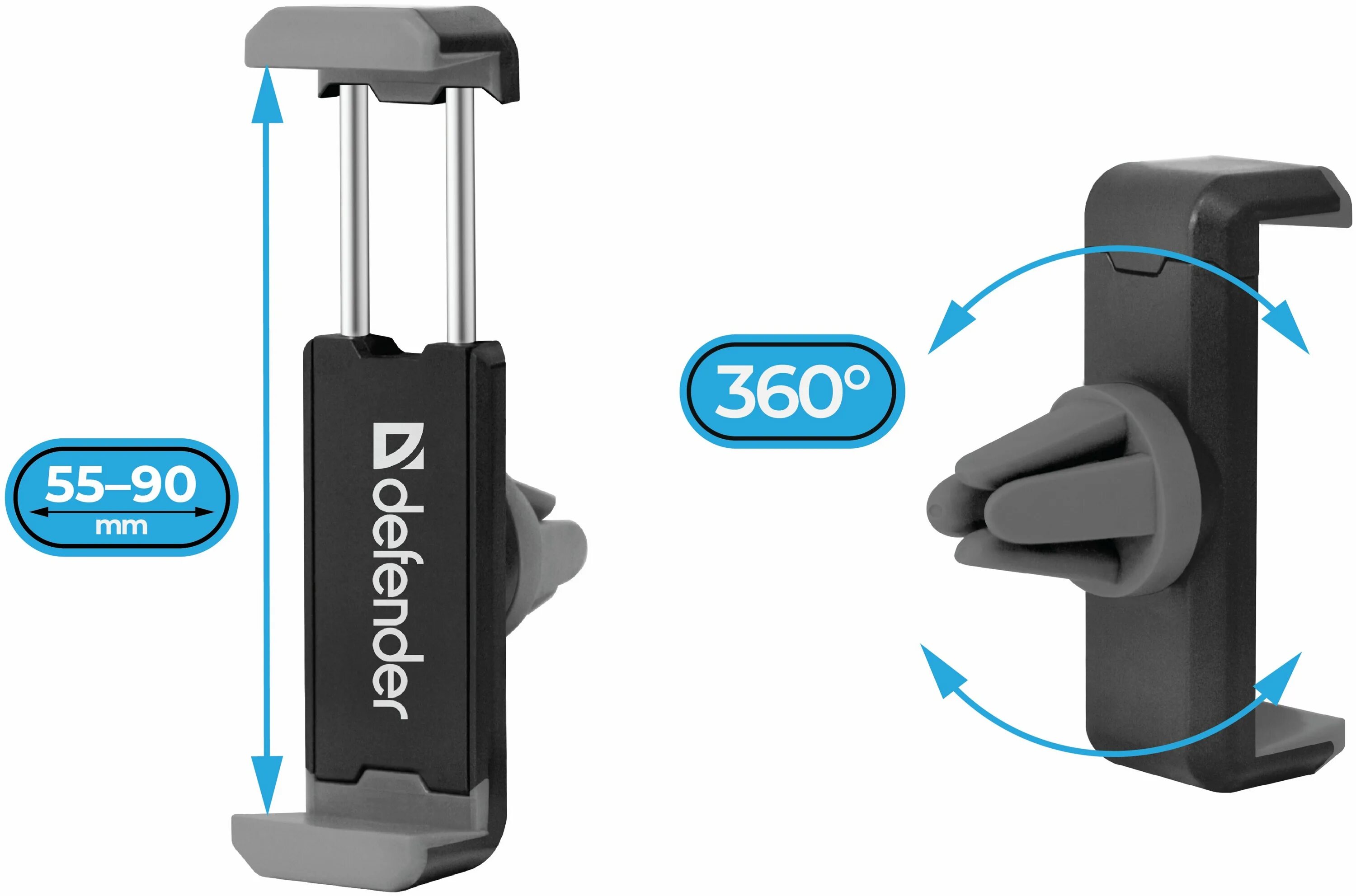 Defender ch. Держатель Defender Ch-124 решетка вентиляции. Держатель Defender Ch-124, 55-90 мм, решетка вентиляции, для моб устройств (1/200). Автомоб.держатель Defender 124. Автодержатель Defender Ch-124 55-90 мм, решетка вентиляции.