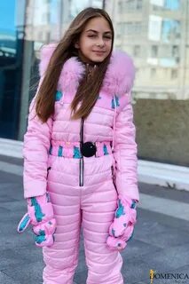 Теплый зимний комбинезон для девочки