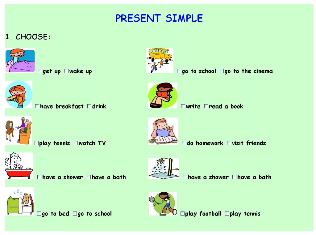 In the afternoon present simple. Present simple exercise. Present simple for Kids. Present simple exercises for Kids 3 класс. Present simple упражнения 5 класс.