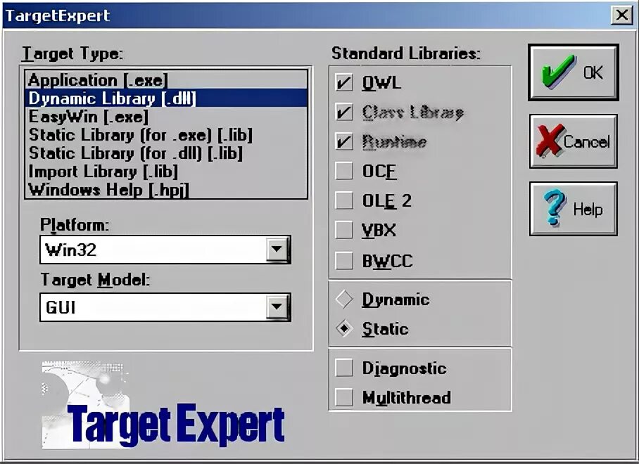 Library exe. Target Expert.