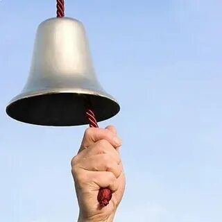 She rang the bell