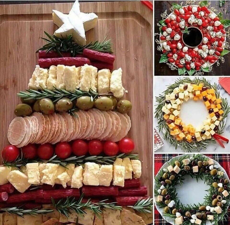 Украшение блюд на новый год. Оригинальные новогодние рецепты. Украшение новогодних блюд. Оригинальные новогодние закуски. Украшения тосалатов на новый года.