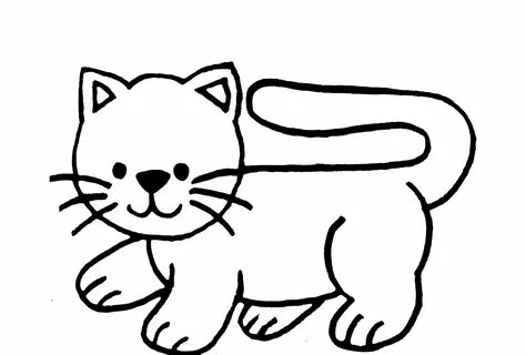 Раскраска кот для детей 2 3 лет