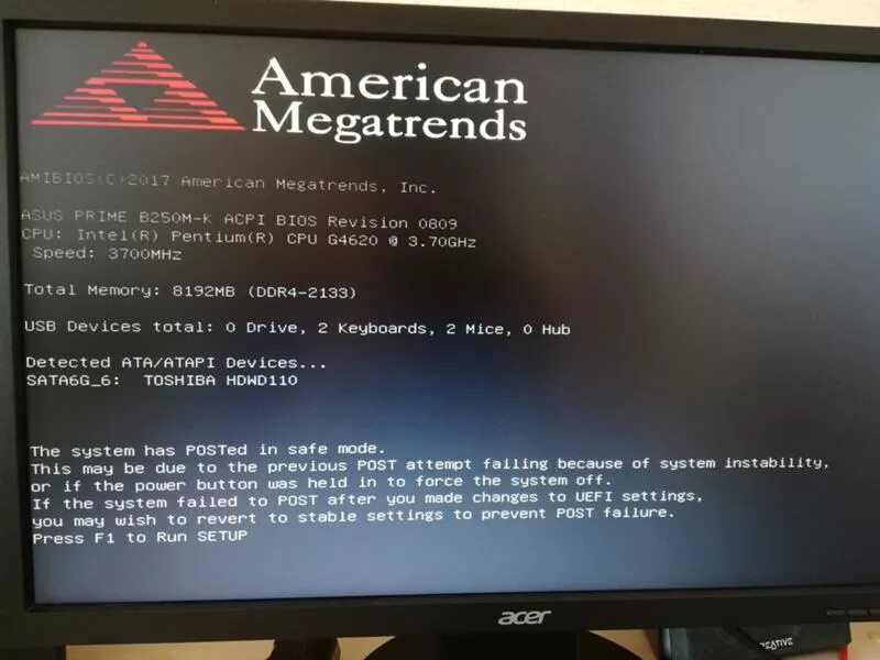 The system has posted in safe mode. The system has posted. Артефакты на экране загрузки биоса. The system has posted. Американские мегатренды.