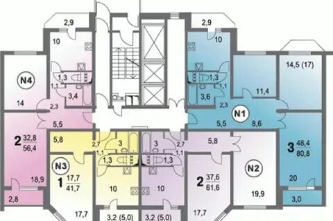Планировка квартир совхозная 55