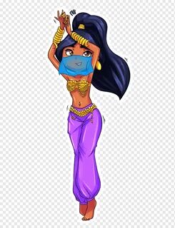 Cartoon Belly dance Comics, belly dancer, purple, violet, fictional Charact...