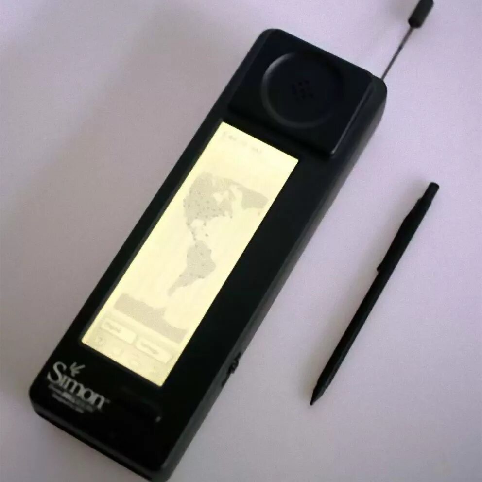 Какие 1 телефоны появились. Смартфон IBM Simon. IBM Simon первый в мире смартфон. Сенсорный телефон IBM Simon. Sharp PMC-1 Smart-Phone.