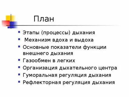 Организация дыхание