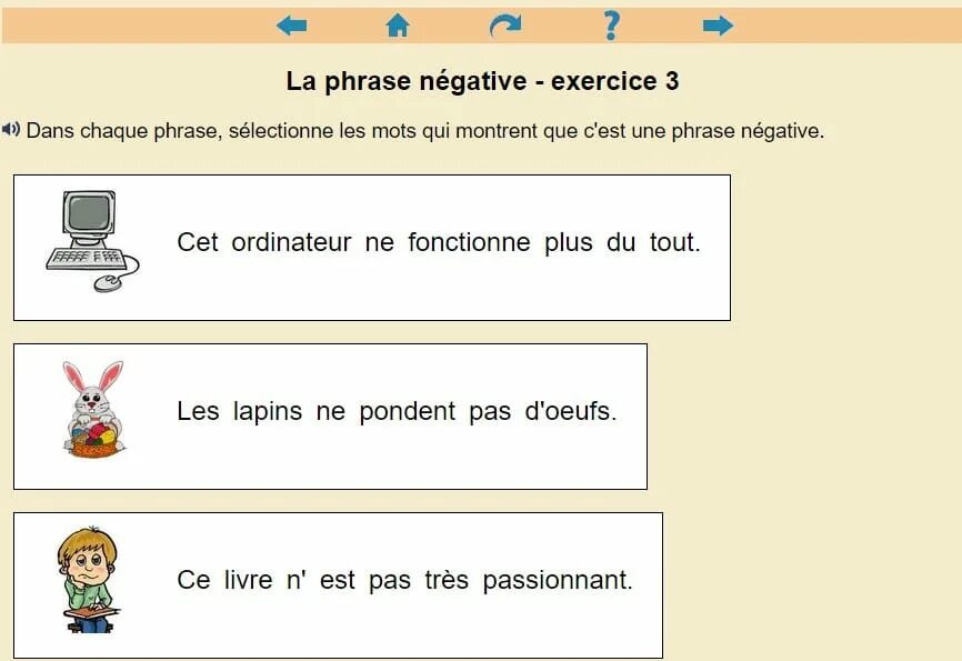 Ля выражение. Переменная phrases. Forme negative en Francais.