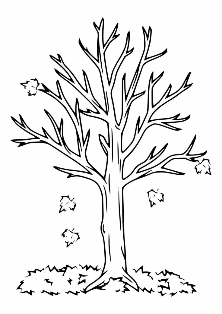 Дерево раскраска для детей распечатать Free Printable Tree Coloring Pages For Kids Tree coloring page, Summer coloring