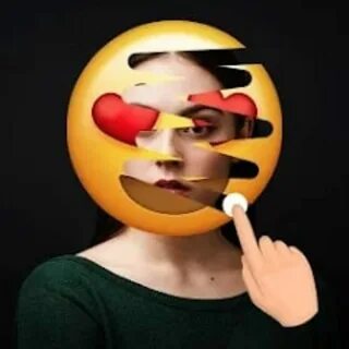 Как на фото убрать смайлик с лица