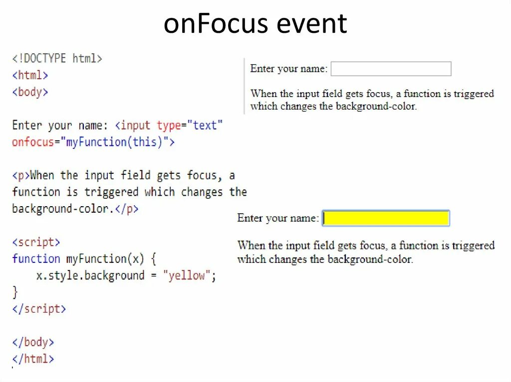 События в JAVASCRIPT. Событие Focus JAVASCRIPT. Input Focus. Input onfocus. Script input