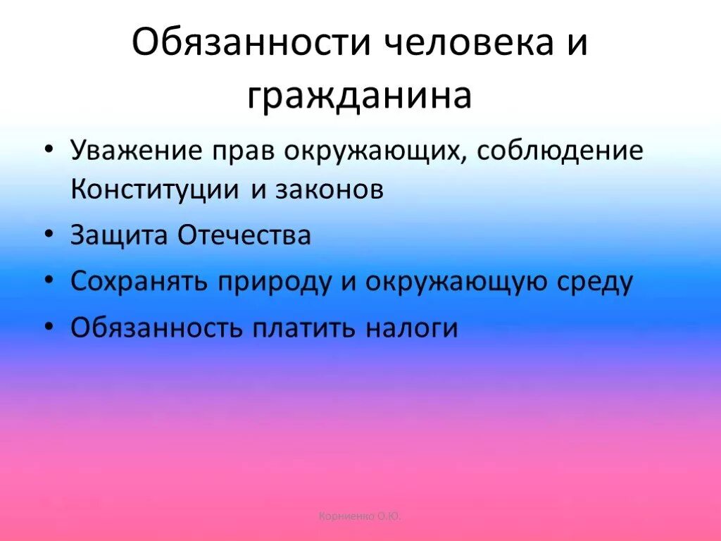 Уважение гражданина к своей стране. Обязанности человека и гражданина. Ответственность человека и гражданина. Право и обязанности человека. Обязанности гражданина 4 класс окружающий мир.