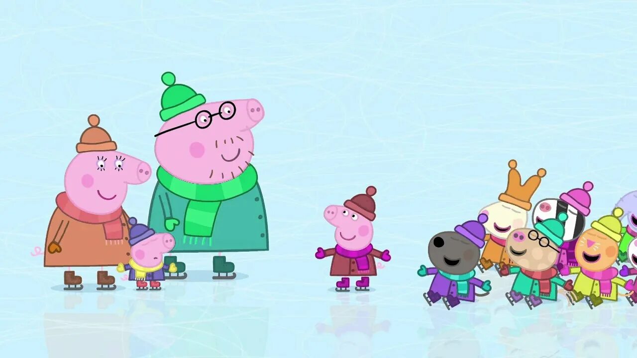 Peppa pig ice skating