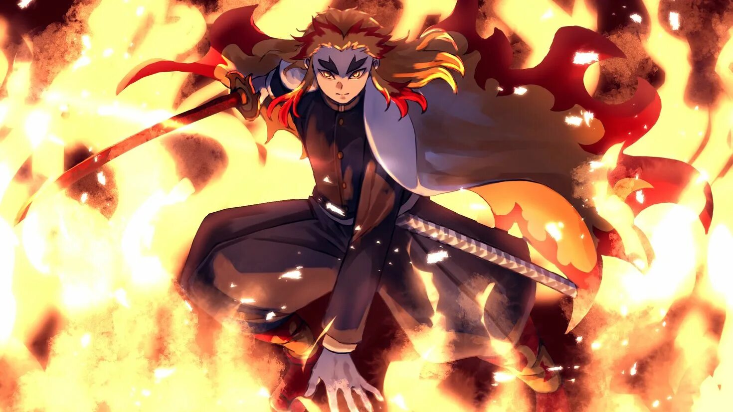 Демон slayer kimetsu. Кклиеок расекающийдемонов рокуро. Ренгоку кёджуро. Обои истребитель демонов. Девушка воин.