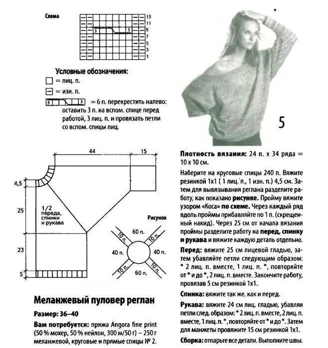 Вязаная кофта летучая мышь спицами схема жакет с рукавом летучая мышь описание вязания Клуб Модного трикотажа Смотрет
