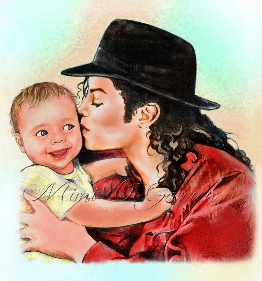 Michael jackson love. Michael Jackson and children Art.