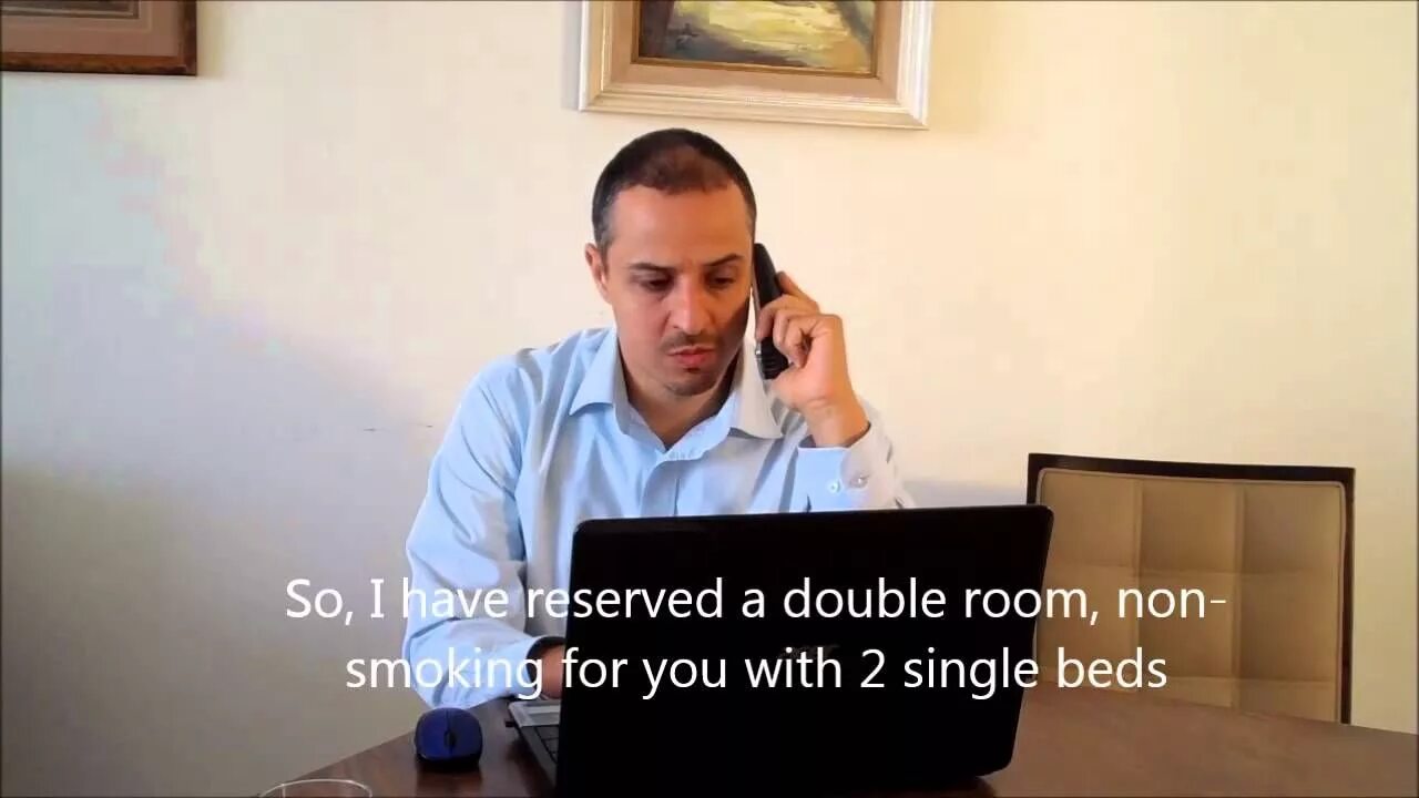 I have a reservation can you. Make a hotel reservation. make a reservation. making a hotel reservation. i have a reservation.
