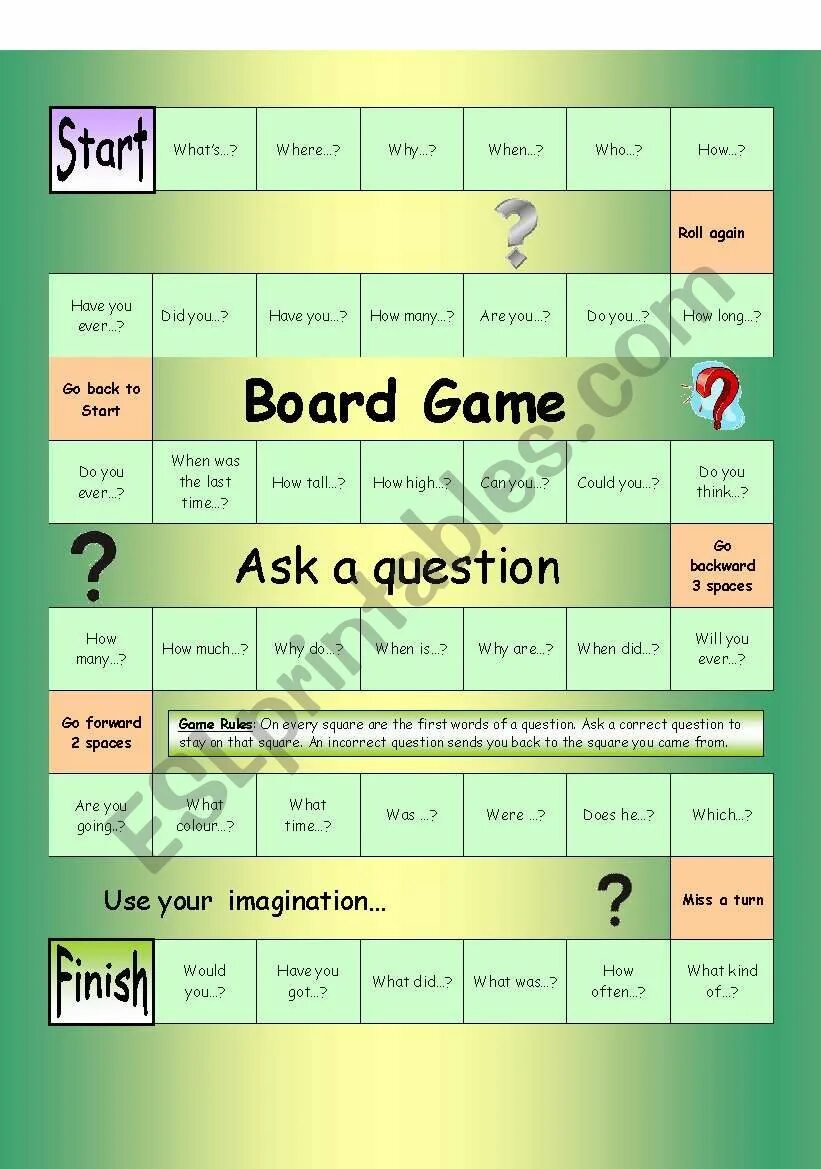This is easy question. Wh questions board game. special questions board game. question words board game. question words boardgame.