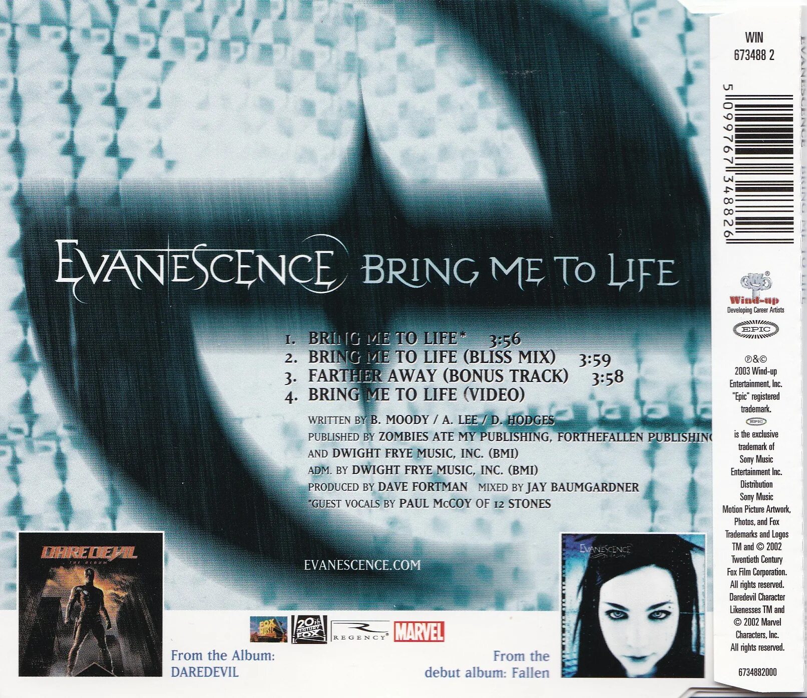 Эванесенс 2003. Evanescence Paul MCCOY. Evanescence Paul MCCOY - bring me to Life обложка. Evanescence bring me to Life 2003.