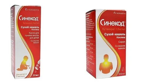 Синекод капли сироп