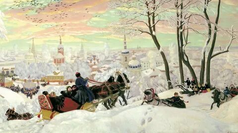 Кустодиев масленица 1919
