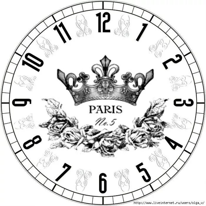 Распечатать циферблат для настенных часов на а4 Clock face printable, Clock face, Clock