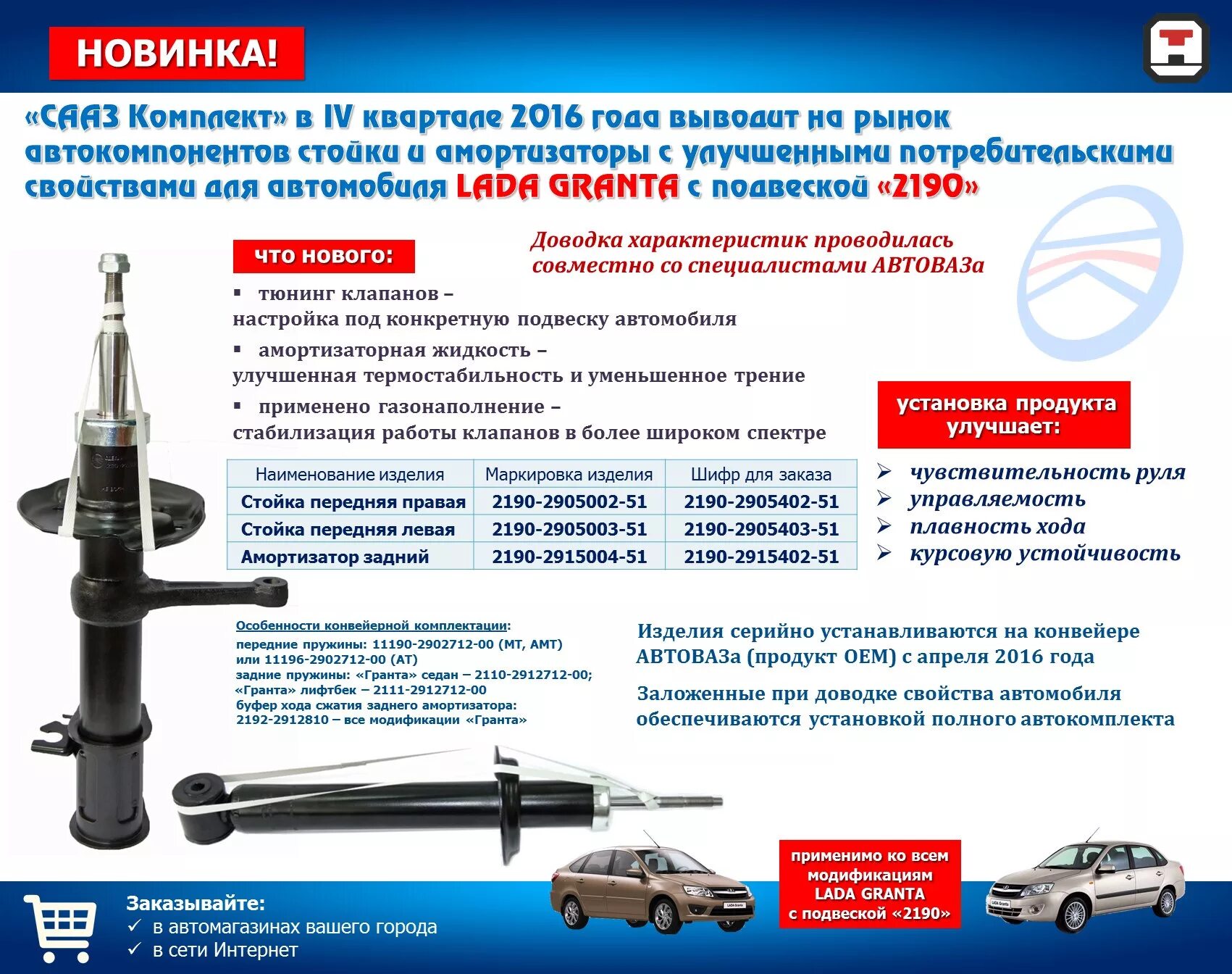 Стойки право. 2190-2905003 СААЗ. Стойки СААЗ на гранту. Амортизатор передний 2190 левый (2190-2905003 m). Стойка задняя 2190-2905002-00.