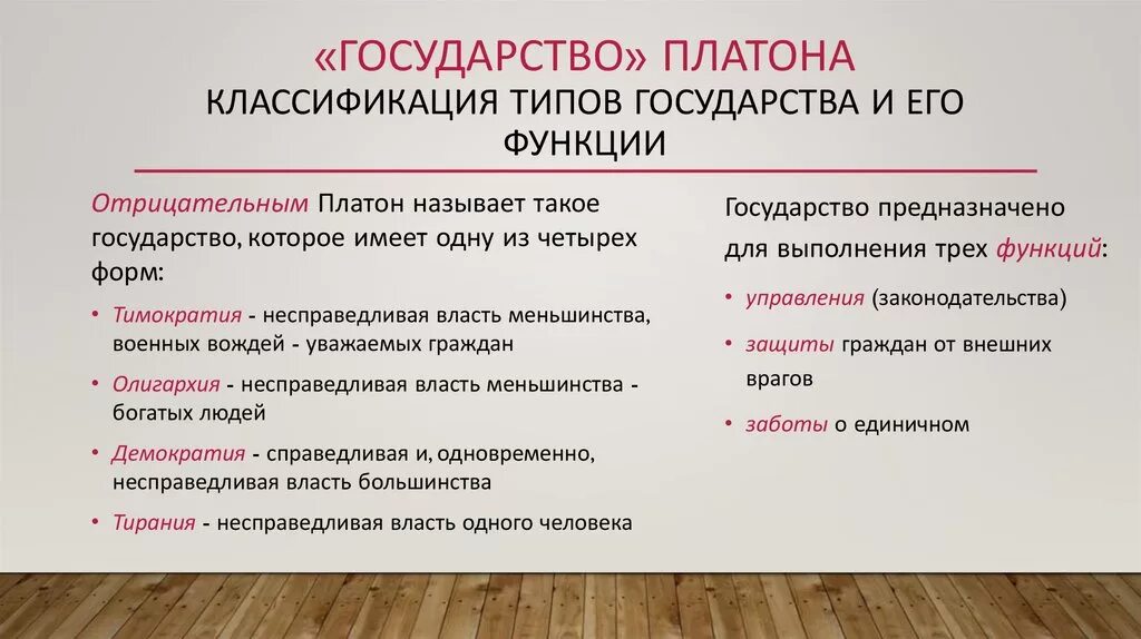 Виды управление страной. Типы госудртсв Аплатона. Классификация форм государства Платона. Формы государственного устройства по Платону.