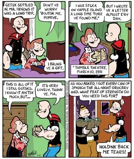 This may explain why she suddenly got an appearance in Popeye’s Pappy. 