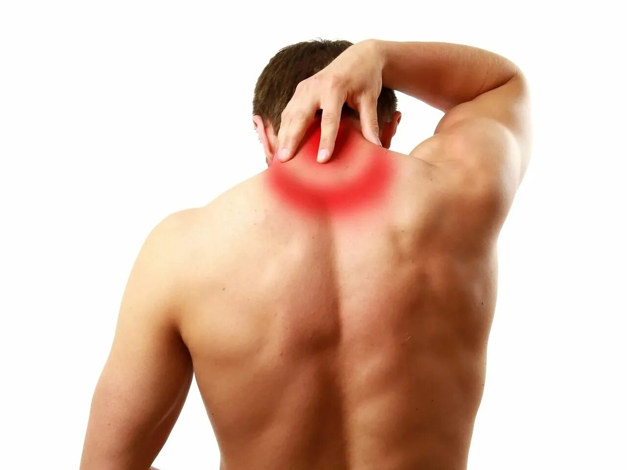Уставшие плечи. Шейно-воротниковая зона мышцы. Боль в спине. Болит спина.