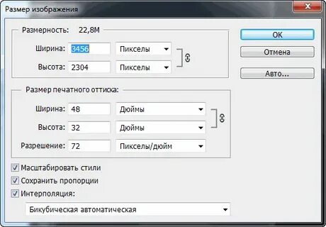 Изображения в пикселях разрешение