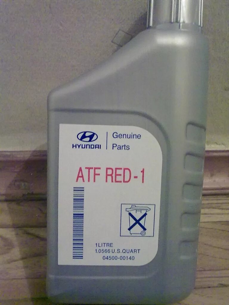 Хендай старекс какое масло. ATF Red-1k Hyundai артикул. Apolloil ATF Red-1k 04500-00140. Масло трансмиссионное Хюндай АТФ ред 1. Hyundai-Kia масло ATF Red-1.