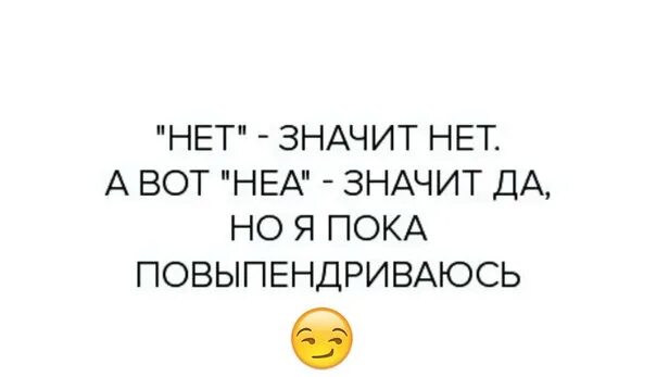 Что означает нет. Нет значит нет. неа. неа значит да но я пока выделываюсь. кролик зануда.