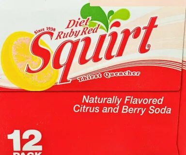 Безалкогольный напиток Squirt Ruby Red Citrus and Berry Diet Soda 12 pack.